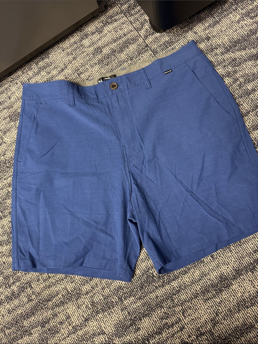 Hurley Men's Royal Blue Flat-Front Shorts